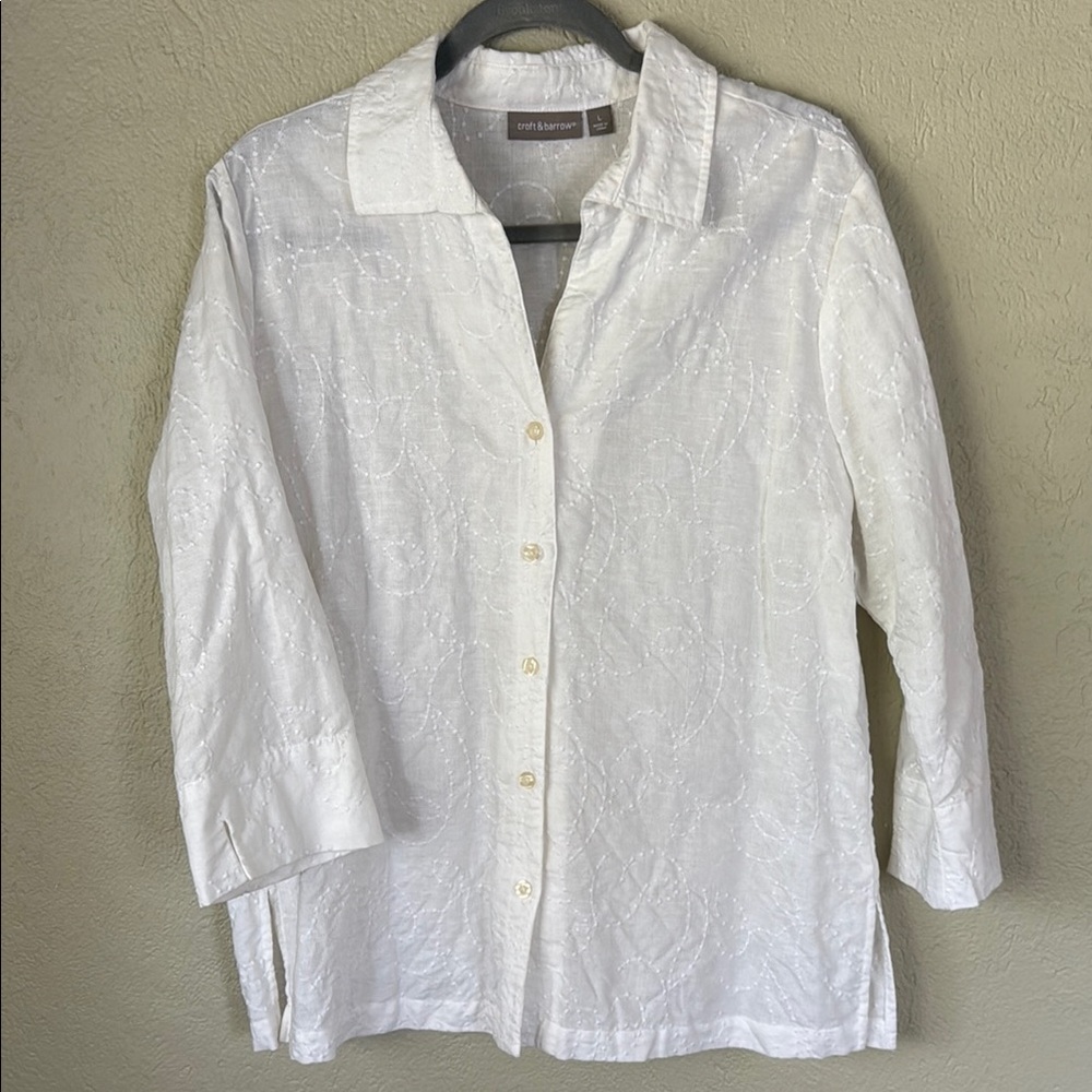 Croft and Borrow white embroidered Blouse